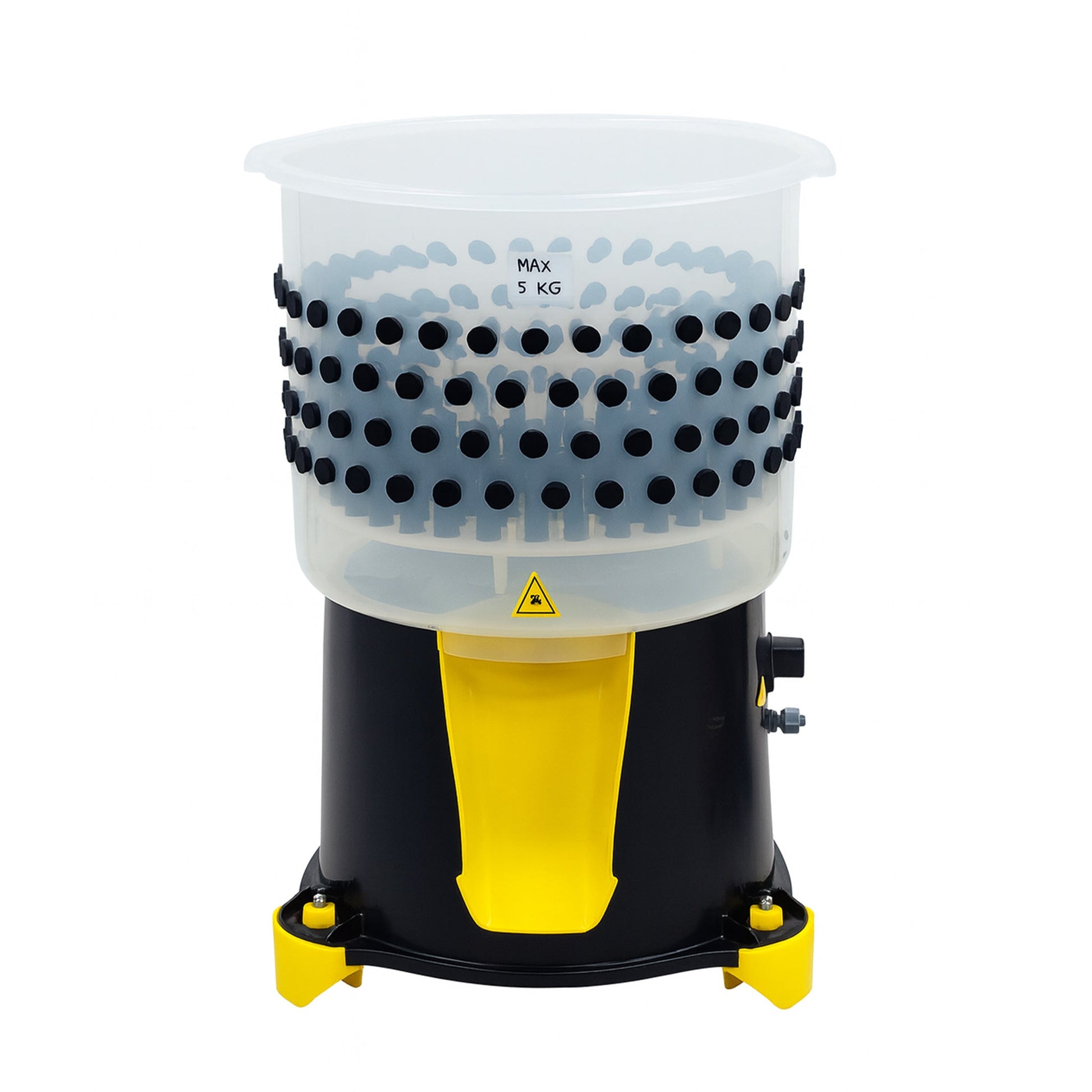 Cimuka Quail Feather Plucker with 216 fingers, gray ABS plastic drum, and 100W motor for efficient wet plucking.