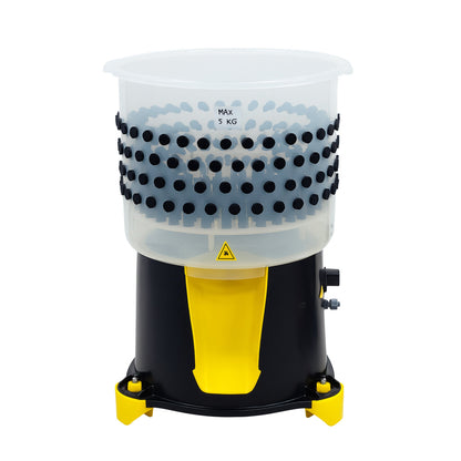 Cimuka Quail Feather Plucker with 216 fingers, gray ABS plastic drum, and 100W motor for efficient wet plucking.