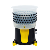 Cimuka Quail Feather Plucker with 216 fingers, gray ABS plastic drum, and 100W motor for efficient wet plucking.