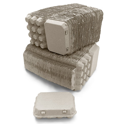 Recycled cardboard quail egg cartons in a 12-count, 3x4 design, bulk pack of 144 by My Pet Chicken