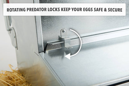 HenGear 24" Galvanized Rollout Nest Box - 20 Hens Premium