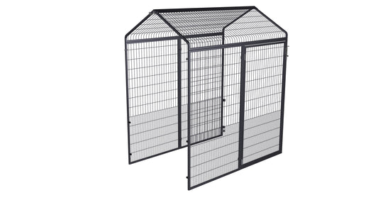 Galvanized steel mesh chicken run extension by The Smart Coop with a durable 16-gauge welded frame.