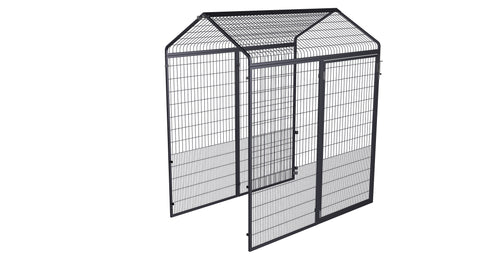 Galvanized steel mesh chicken run extension by The Smart Coop with a durable 16-gauge welded frame.