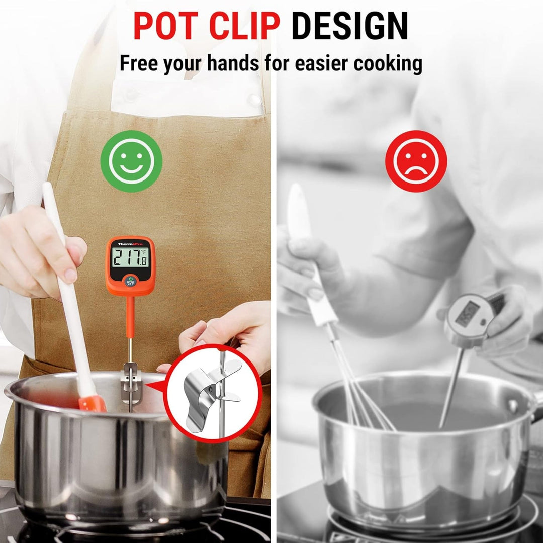 ThermoPro TP509 Digital Instant Read Meat Thermometer Pot Clip