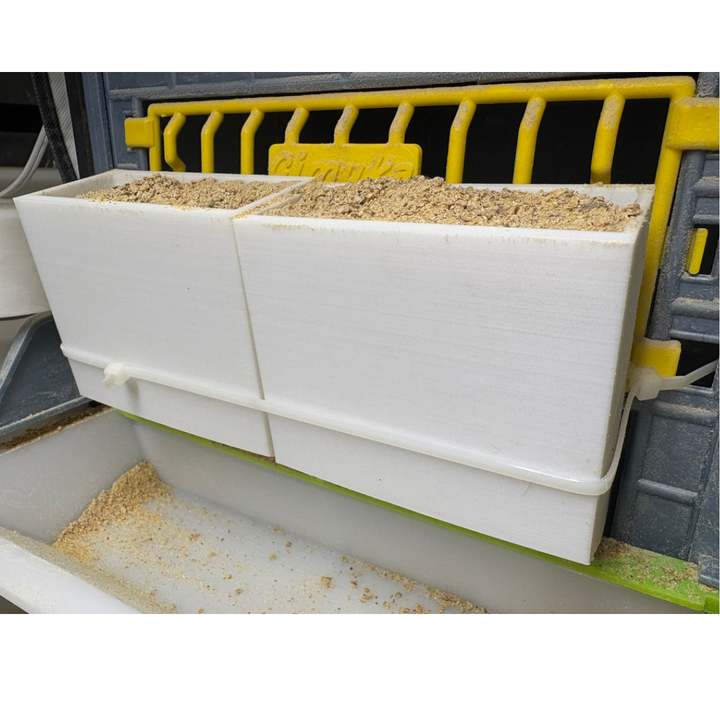 Quail Feeder Front-Slot Pair - Adjustable Spill-Resistant USA Made