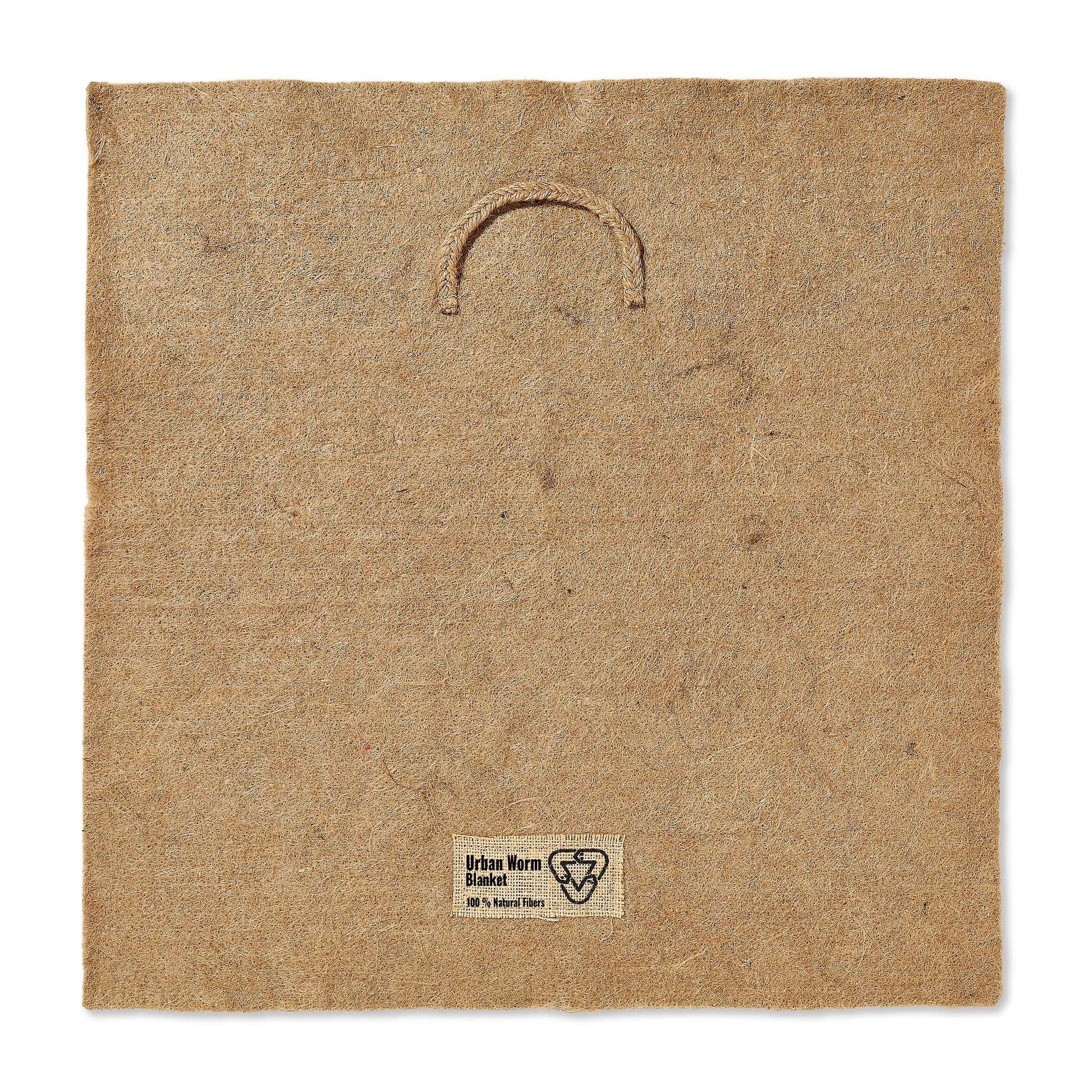 Urban Worm Company jute fiber composting cover, 2x2ft, eco-friendly accessory for worm bins