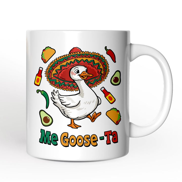 Taza personalizada "Me Goose-Ta", regalo de ganso sombrero mexicano con nombre personalizado
