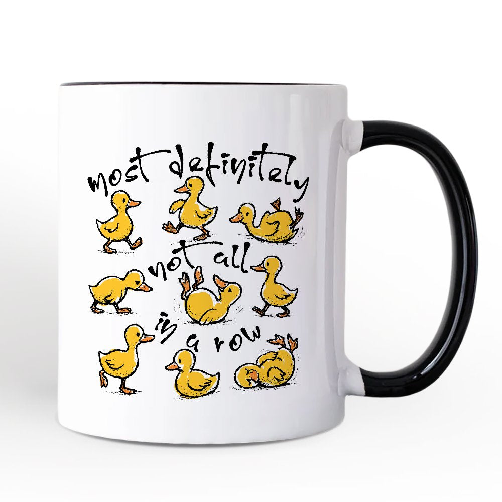 Taza personalizada sarcástica "Patos divertidos no todos en fila", regalo motivacional de salud mental con nombre personalizado