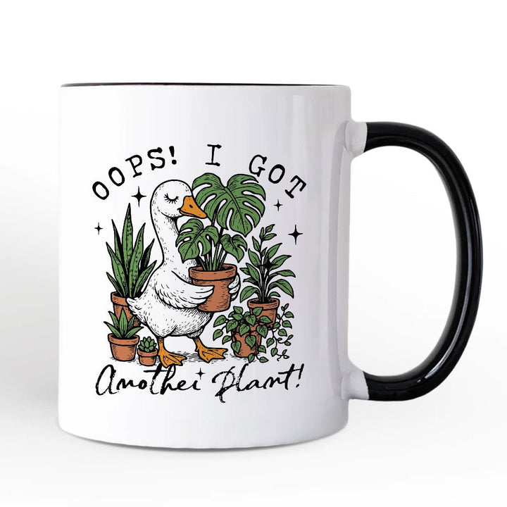 Oops I Got Another Plant Goose Personalized Mug, Sarcastic Gardening Humor Gift with Custom Name