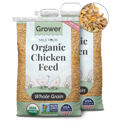 Organic Corn-Free Soy-Free Grower Chicken Feed - Non-GMO US Grown