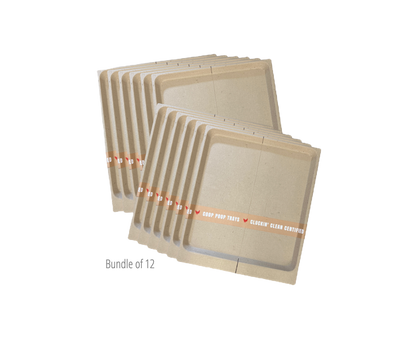 Eco-friendly compostable chicken coop litter trays, bundle of 12, biodegradable, by The Smart Coop.