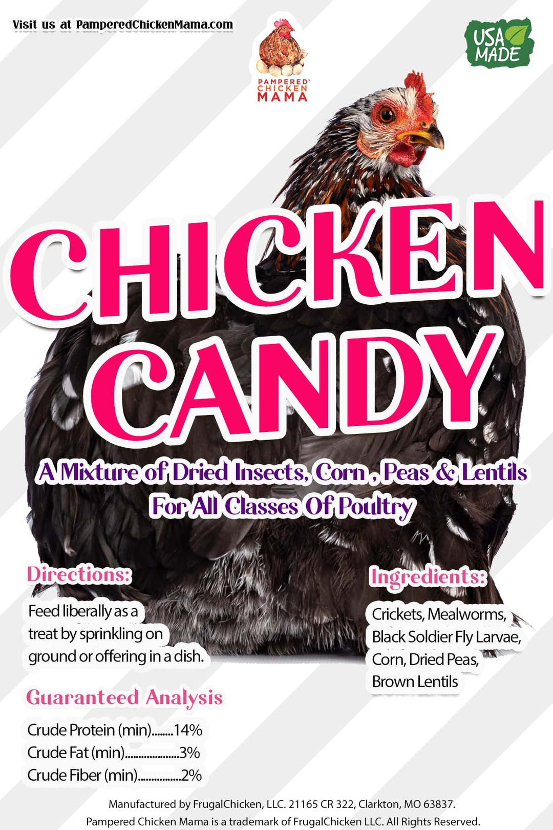 Variety pack of 6 fall chicken treats featuring insect protein mix, 6lb size by Dahlia Pets.