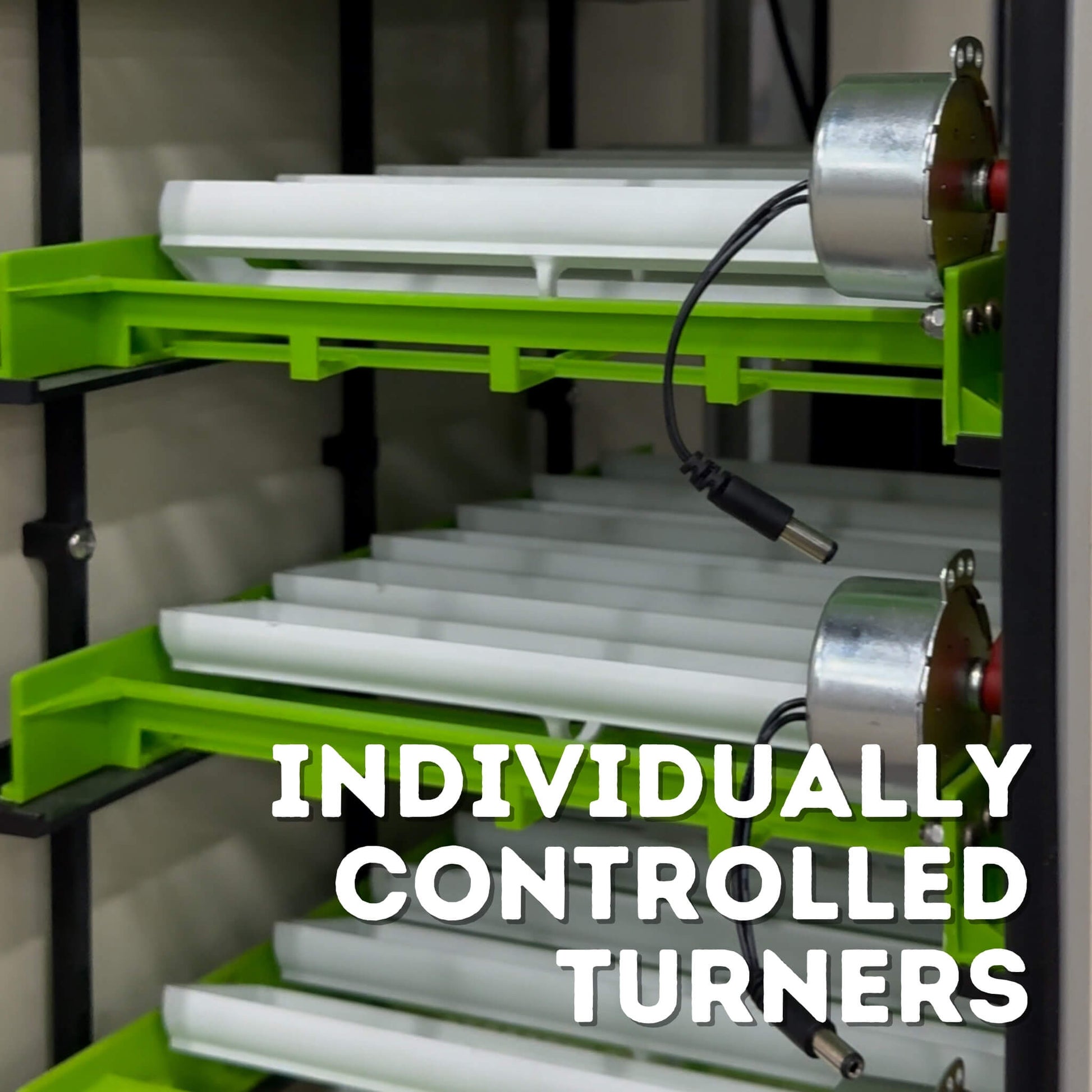 CT120 SH egg incubator in white with automated egg turner and APC cooling technology, designed for beginners.