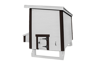 Heavy duty wood chicken coop in Classic color, designed for up to 15 backyard chickens by OverEZ.