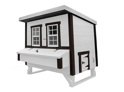 Heavy duty wood chicken coop for up to 15 chickens, classic color, Amish-crafted by OverEZ