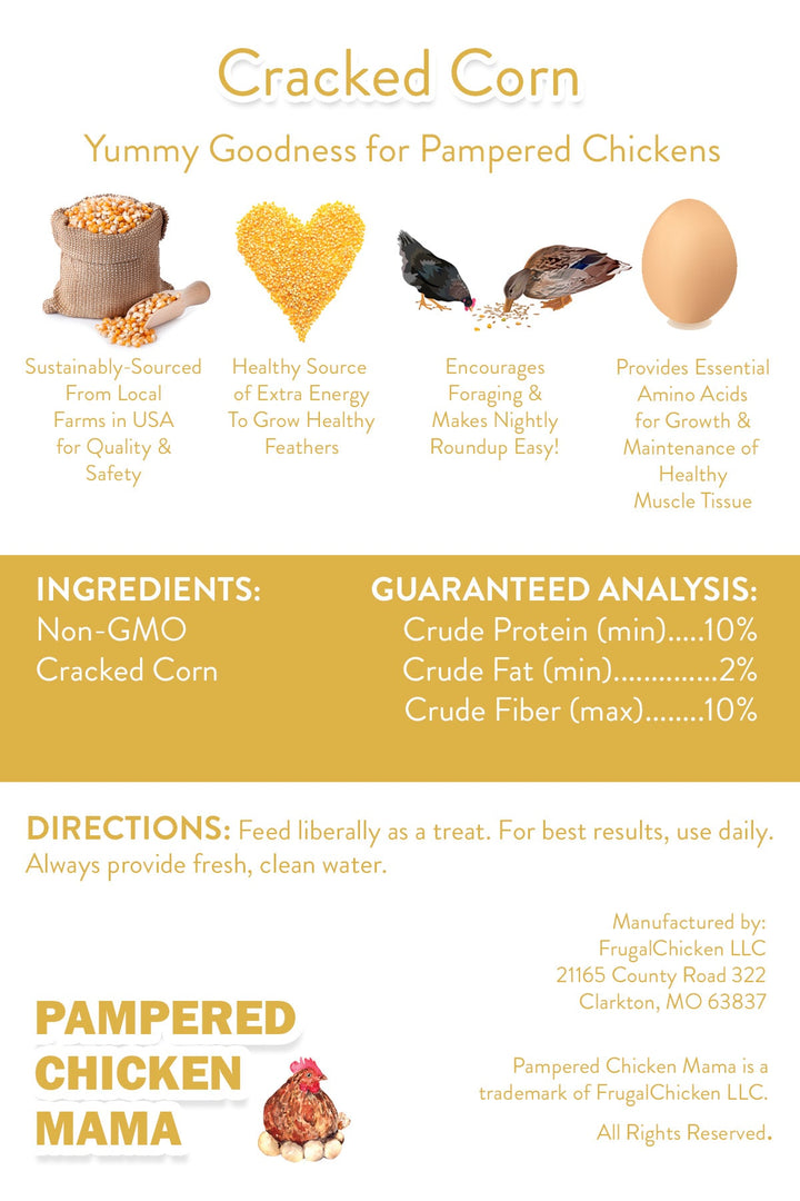 Non-GMO Cracked Corn for Chickens - Missouri Grown, Soy Free (Premium)