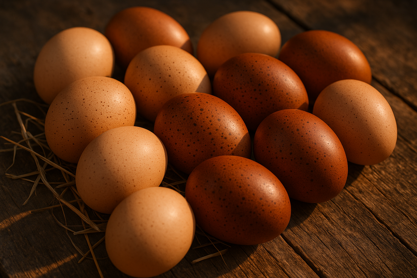 Welsummer hens with speckled terra cotta eggs, hardy Dutch breed from Az Chickens, ideal for backyard flocks