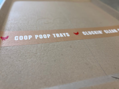 Eco-friendly compostable chicken coop litter trays in a 12-pack by The Smart Coop, featuring natural brown cardboard materia