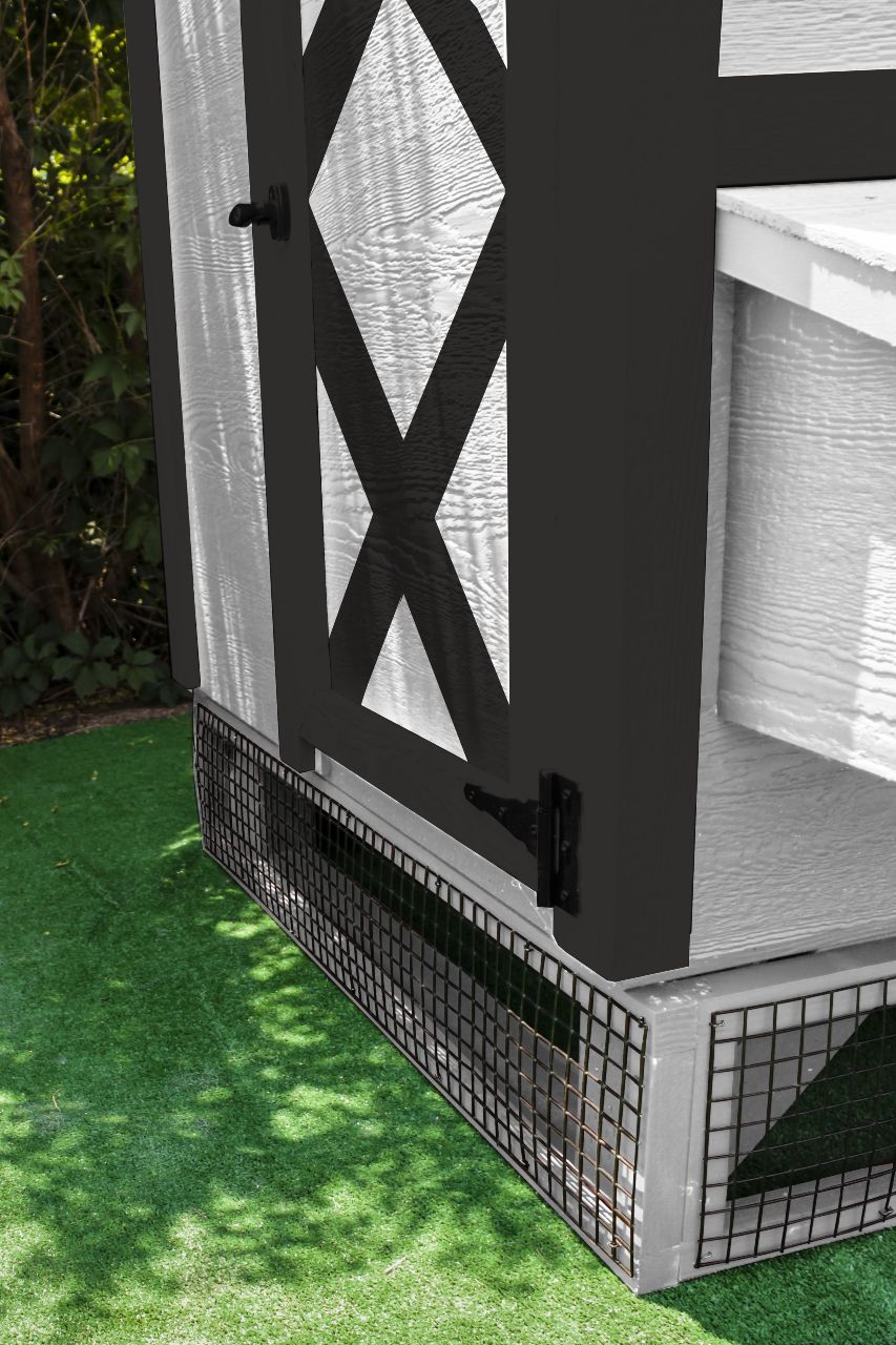 Large chicken coop panels with pressure-treated wood frame and 16-gauge wire mesh in classic color by OverEZ