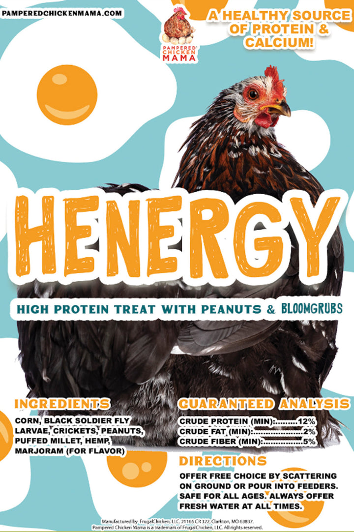 6lb Boo Box autumn chicken treats with insect protein mix from Dahlia Pets, ideal for 5-10 chickens.