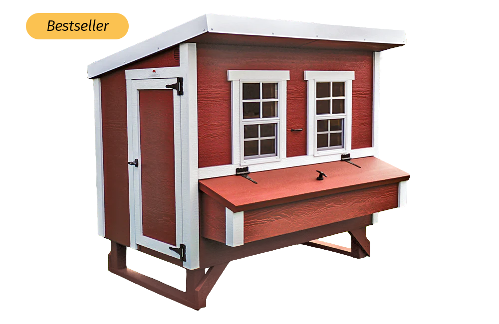 Heavy duty wooden Large Chicken Coop in Classic color for up to 15 backyard chickens by OverEZ