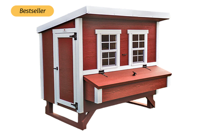 Heavy duty wooden Large Chicken Coop in Classic color for up to 15 backyard chickens by OverEZ