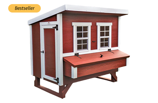 Heavy duty wooden Large Chicken Coop in Classic color for up to 15 backyard chickens by OverEZ