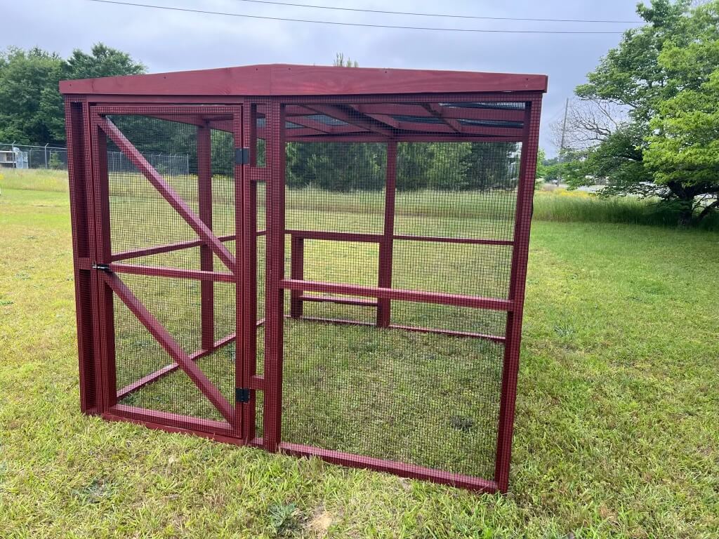 OverEZ 8x8 Wooden Chicken Run - Yellow Pine Frame 6'3"H