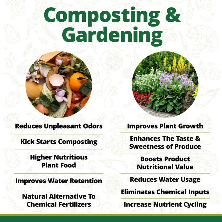 Brown Bokashi compost starter from TeraGanix in 2 lb size with beneficial microbes for composting