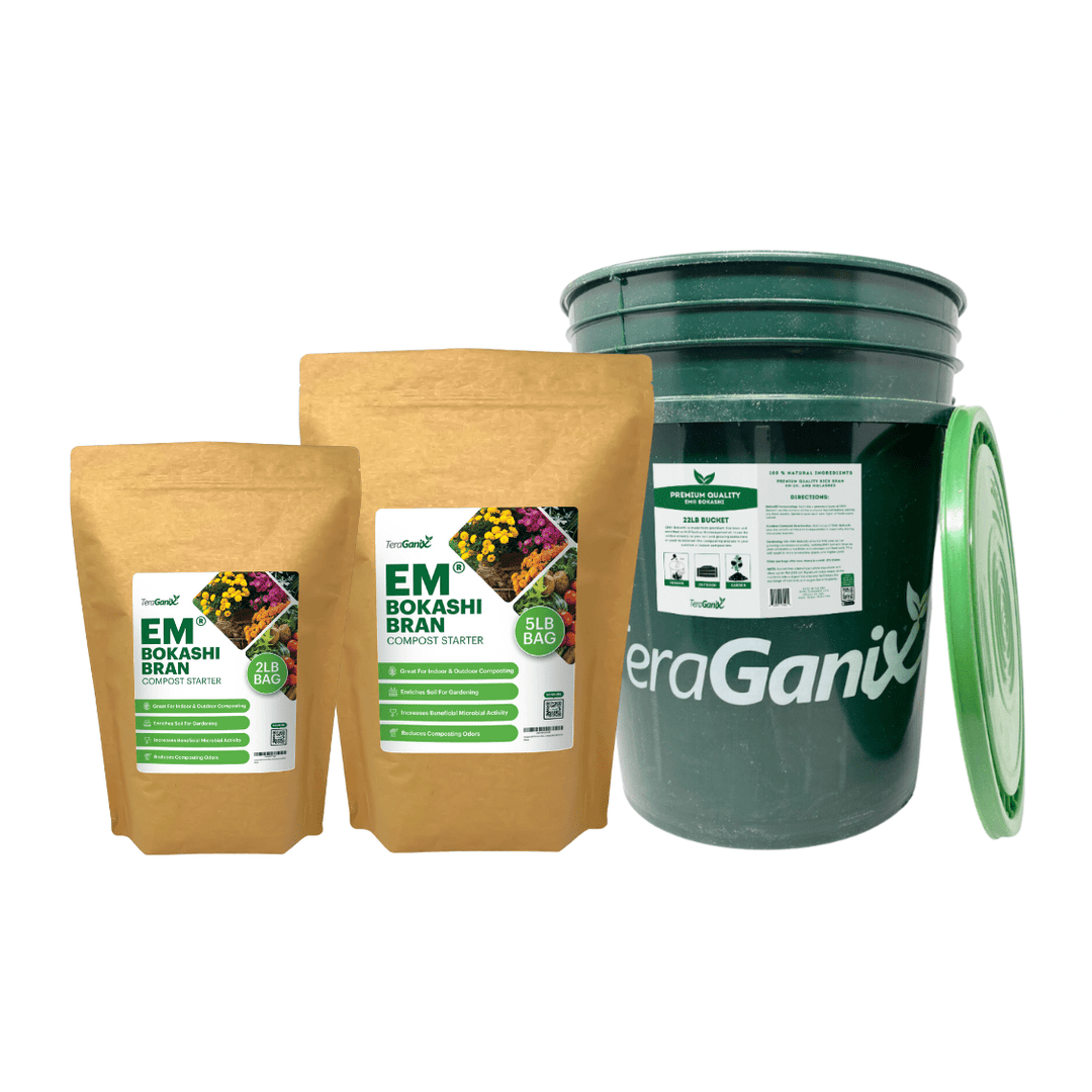 2 lb bag of EM Premium Bokashi Compost Starter by TeraGanix, packed with beneficial microbes for composting
