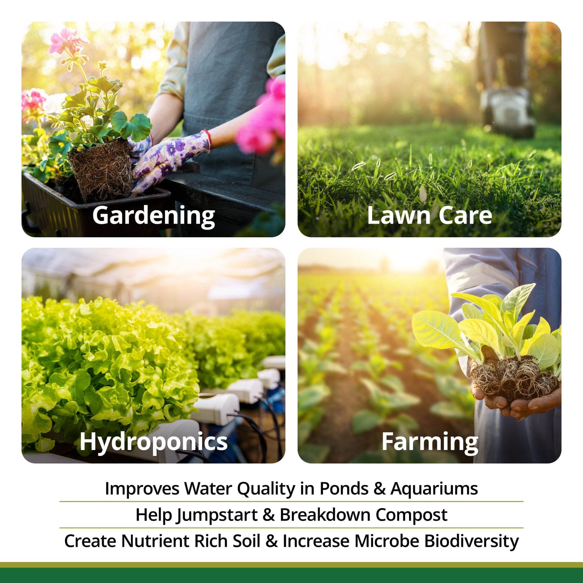 EM•1® Microbial Inoculant Soil Amendment by TeraGanix in a 16oz bottle with green label