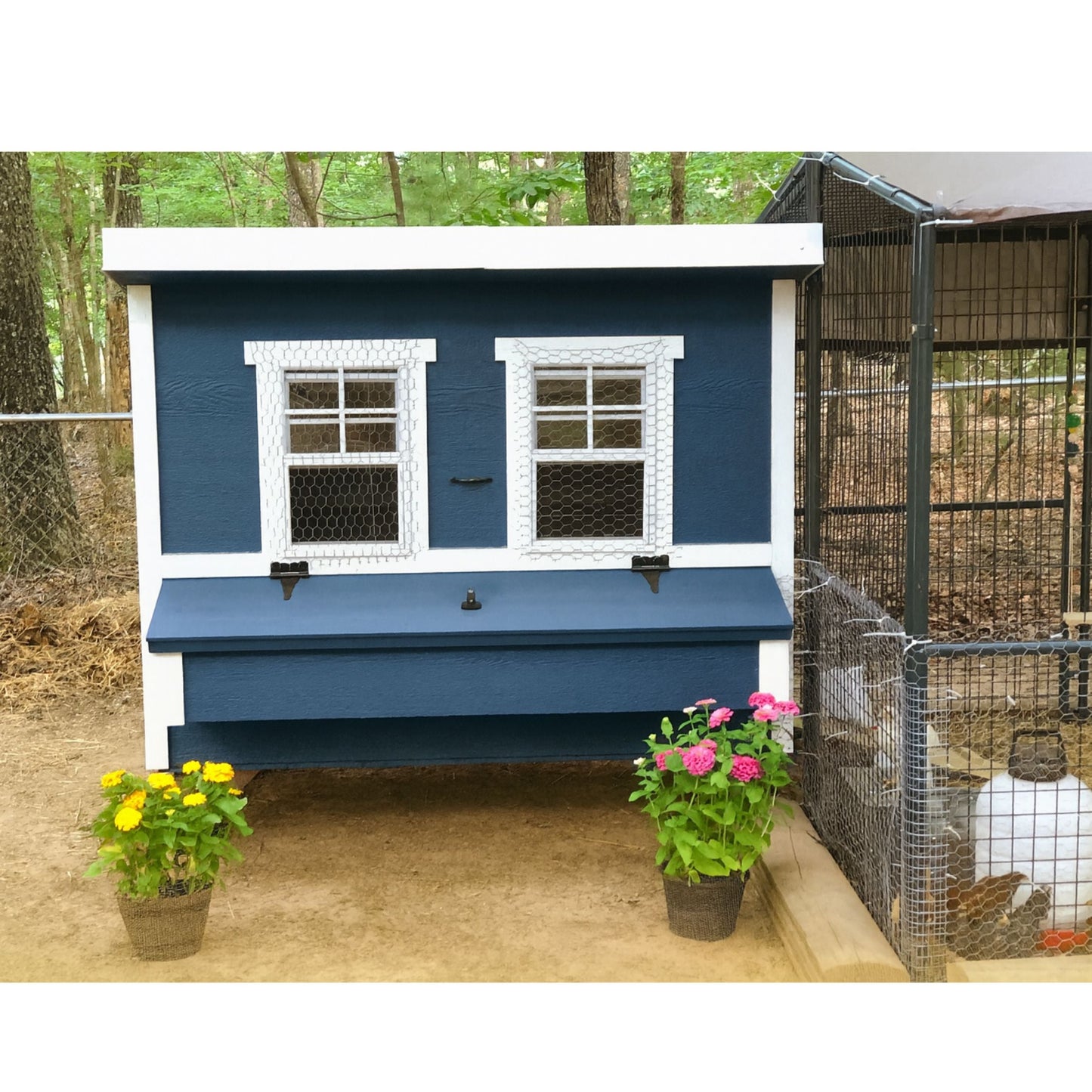 OverEZ Large Chicken Coop - Heavy Duty Wood - Up to 15 Chickens